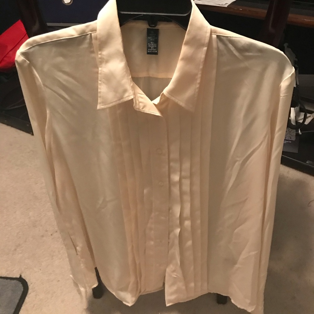 Ralph Lauren beige long sleeve blouse